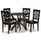 Baxton Studio Anila Modern and Contemporary Dark Brown Finished Wood 5-Piece Dining Set 179-11385-10902-Zoro - alternate 1